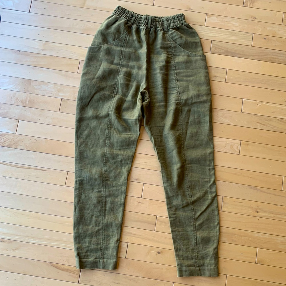 Elizabeth Suzann Clyde pants 4T olive linen